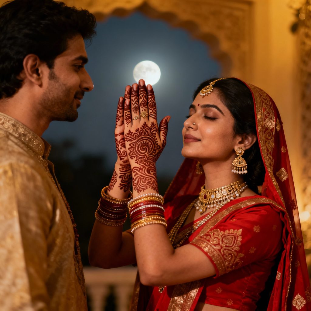 The Spiritual Significance of Karwa Chauth in Hindu Tradition generated image (1)